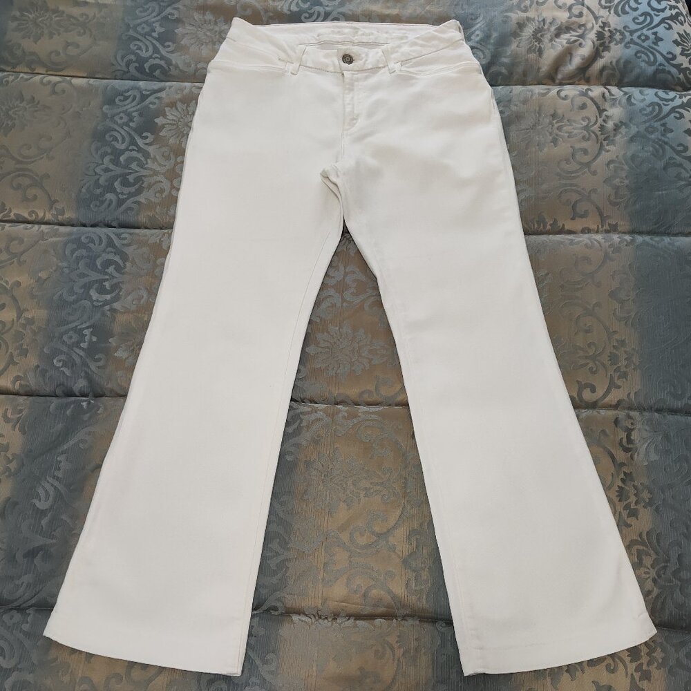 Eddie Bauer white denim curvy trousers, Excellent used condition, size 8